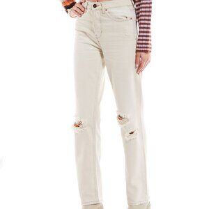 UO BDG High-Rise Mom Jean – Destroyed White Denim | Size 26